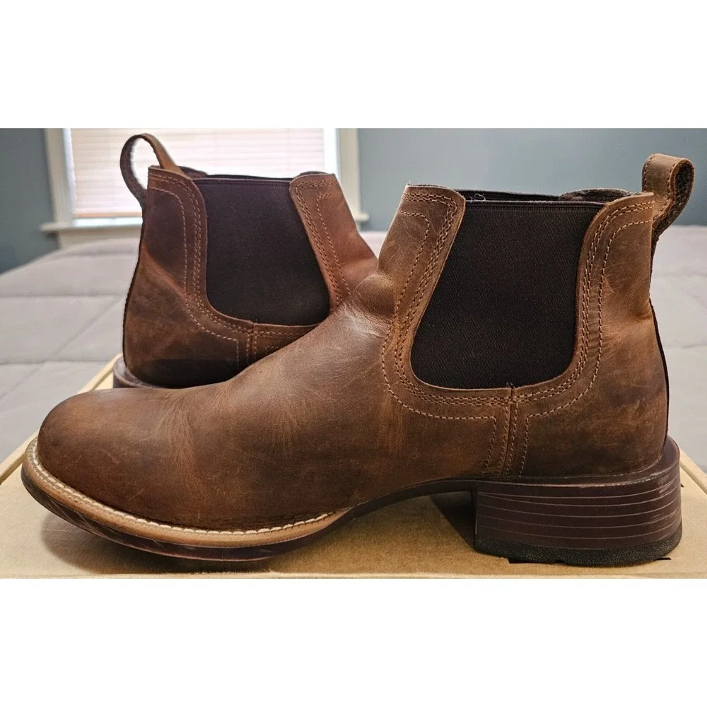 Ariat® (11.5‎ D) Booker™ Ultra Chelsea Boot in Distressed Brown - $170